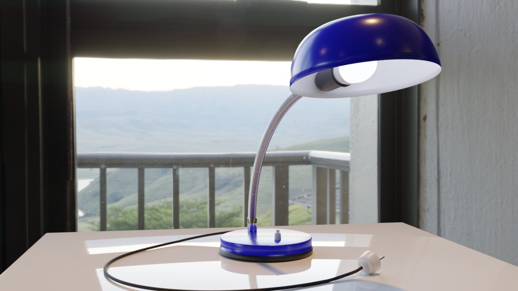 Flexible blue desk lamp preview image 1
